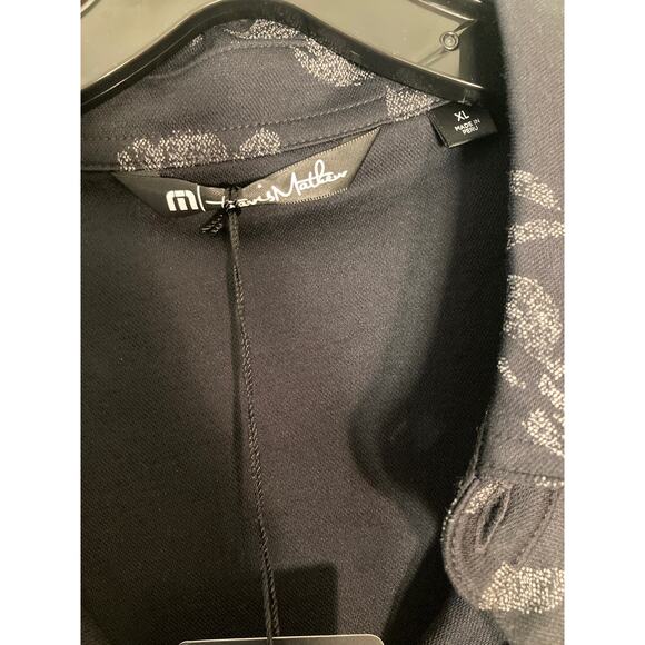 Travis Mathew Moody Floral Print Black Gray Short Sleeve Button Shirt Sz XL NWT - Picture 5 of 7